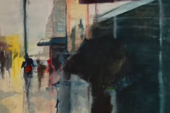 plaza 84x59cm oil on board © Austen O'Hanlon